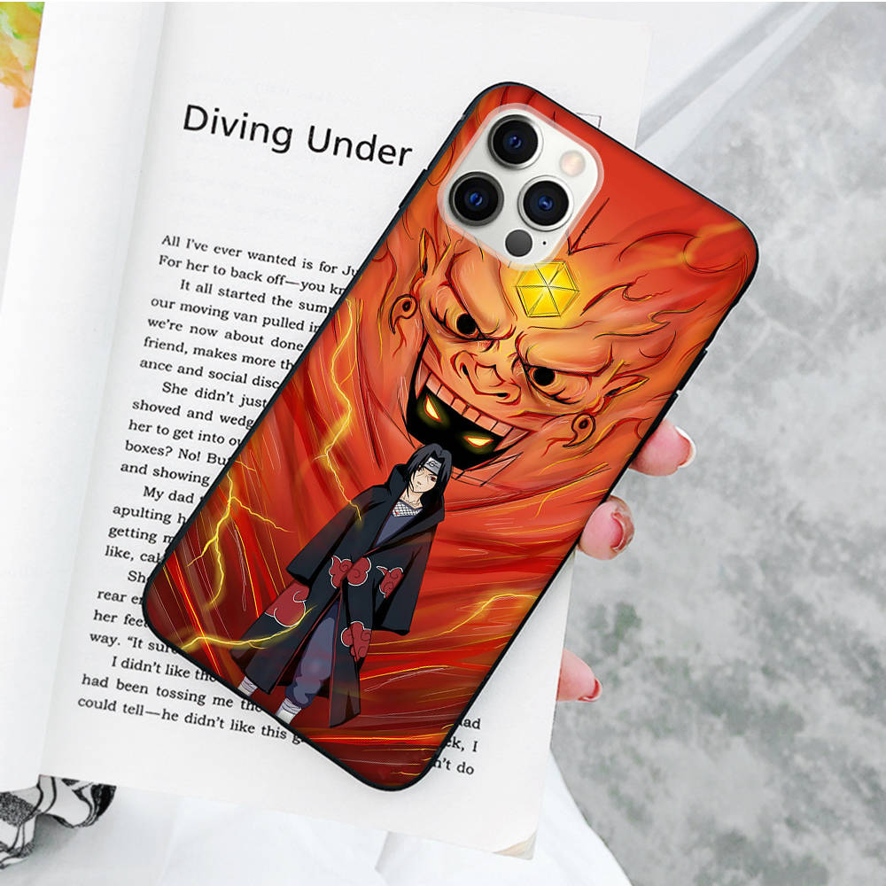 JW71 Наруто Учиха Итачи черный мягкий чехол для iPhone 16 15 Plus 14 13 Pro 8 SE XR XS Max P30 Nova 5T Y5P Y6 Y7 Y8P Y9 Realme C30 C33 C31 VIVO Y36 V27