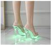 HOKSVZY 190 Series, туфли на каблуке 14,5 см, платформе 4,5 см со светодиодной подсветкой, обувь для выступлений в ночном клубе, лето 2020, пикантные туфли на прозрачном каблуке с кристаллами LFD