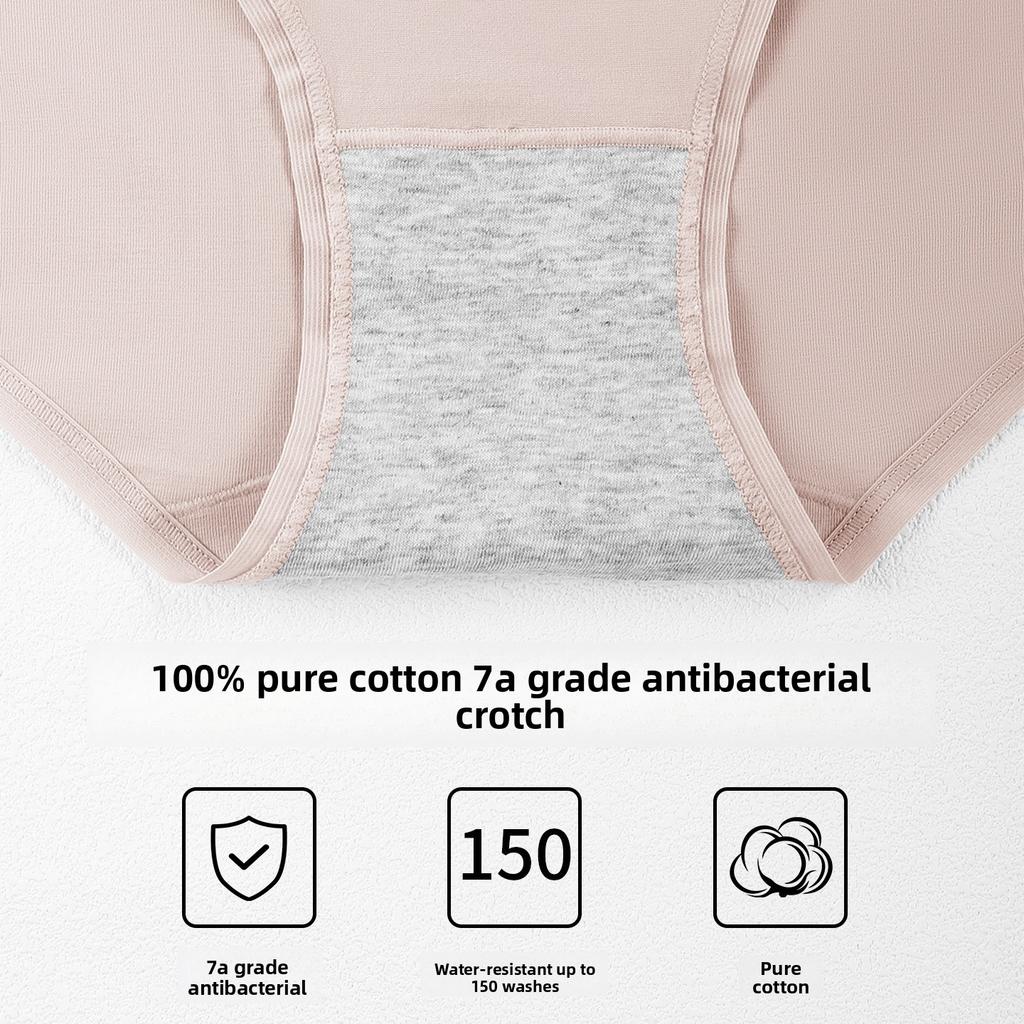 Women's Spring and Autumn Class 7A Anti Bacteria High Waist Stretch Waist Triangle Briefs