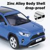 1/24 TOYOTA RAV4 SUV Sport Diecast Alloy Miniature Toy Car Model Remote Control Sound Light Pull Back Collection Gift for Boy