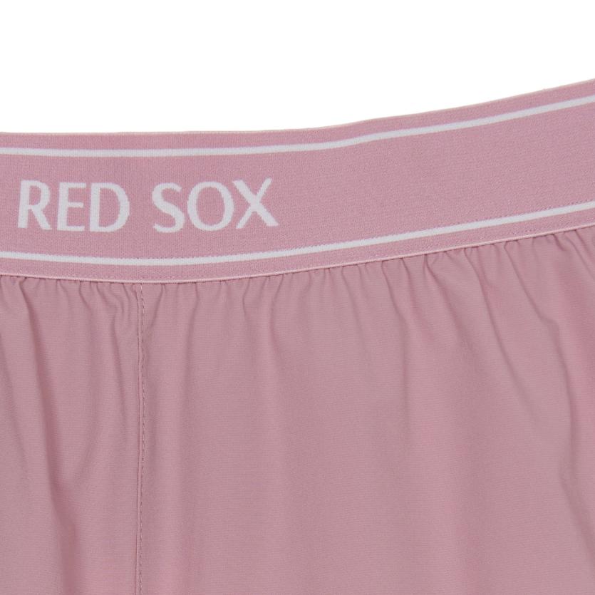 New MLB Basic Boston Red Sox Casual Shorts Women's Hemp Pink 3FSMB0153-43PPM