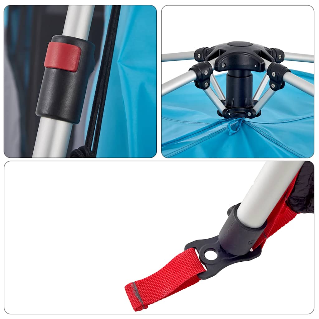 Dome Camping Tent for 4 Persons Blue Quick Release System