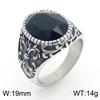 Source Retro Viking Jewelry, Palace Style Luxury Gemstone Engraved Stainless Steel Men'S Ring