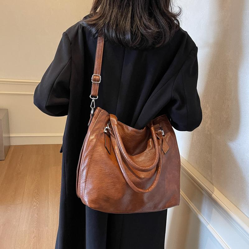 Женская сумка для поездок на работу в стиле ретро, большая вместительная сумка через плечо