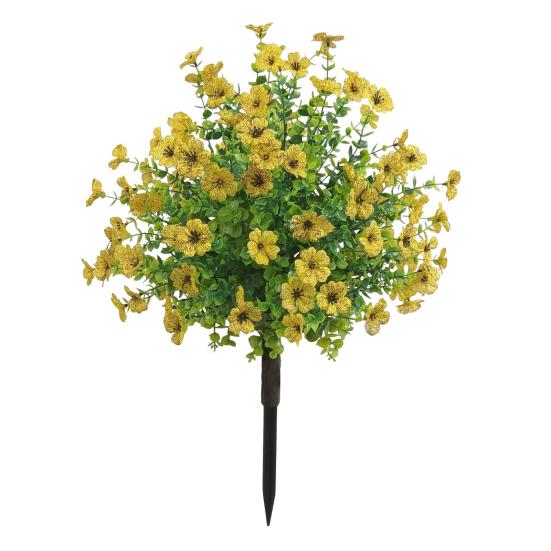 Искусственное топиарное дерево, искусственный кустарник с цветами, устойчивые к ультрафиолетовому излучению, искусственные растения с колышком для наружного, внутреннего сада, крыльца, декора