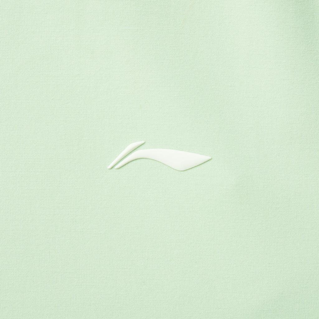 Li-Ning Comfortable Versatile Simple Solid Color Round Neck Short Sleeve T-Shirt Women Tops Sheep-Fat-Green ATSV044-4