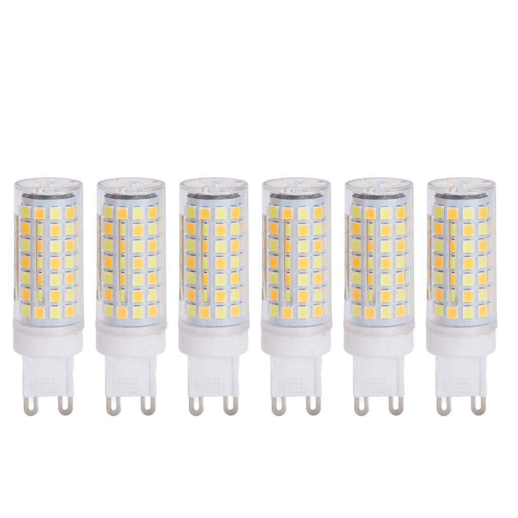 6pcs 90LED G9 Light Bulb 9W 220V Dimmable Soft Warm White LED Bulb for Chandelier Ceiling Wall
