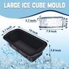 LMETJMA Очень большая форма для льда для ледяной ванны, силиконовая форма для кубиков льда, многоразовая форма для кубиков льда для холодной ванны JT245