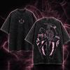 Sukuna Shirt, Jujutsu Kaisen Anime Tee, Pink Vintage Washed Oversized Graphic T-Shirt