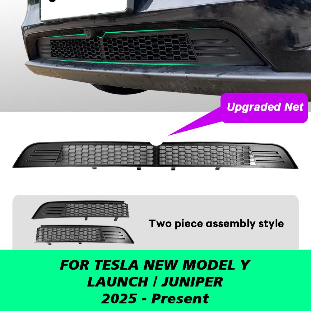 For Tesla Model Y 2020-2024 New juniper Launch 2026 Car Lower Bumper Anti Insect Net Anti Dust Proof Inner Vent Grille Cover