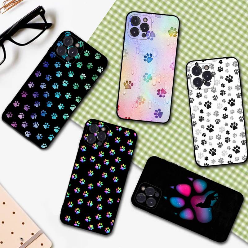 Красочный милый чехол YNDFCNB Paw для iPhone 6 7 8 Plus 11 12 13 14 Pro SE 2020 MAX Mini X XS XR, задняя крышка