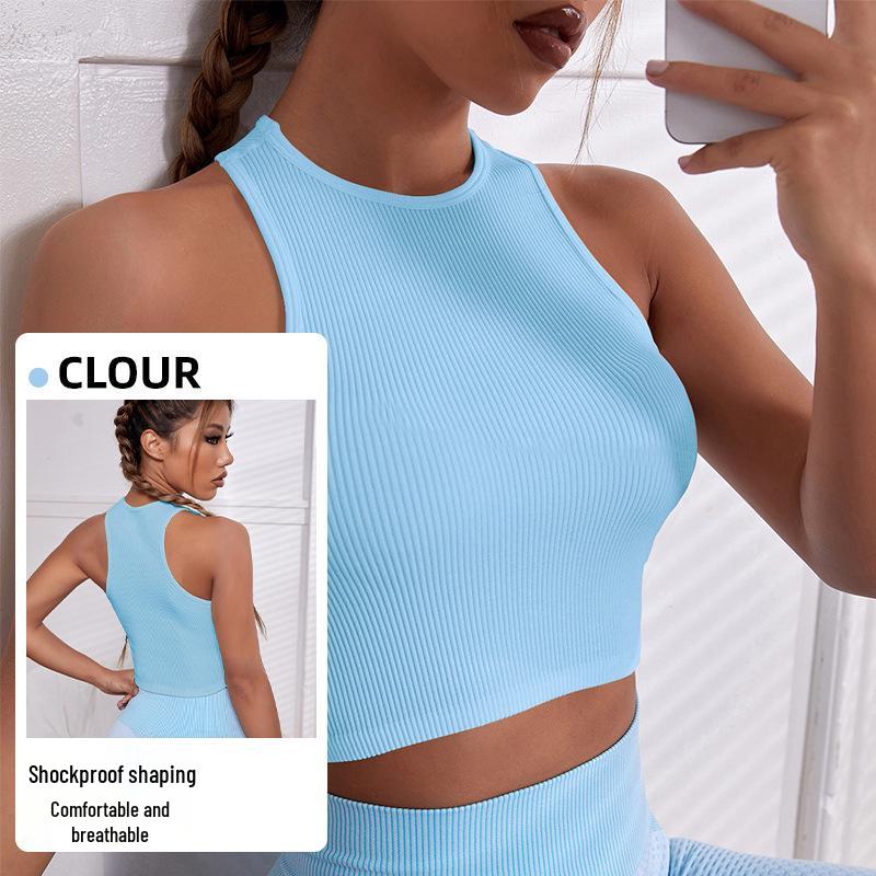 Women's Quick-Dry Seamless Yoga Top - Sleeveless, Sexy Sports Vest