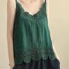 Summer Retro Cotton and Linen Camisole Artistic Simple Thin Versatile Base Shirt Forest Lace Vest for Women
