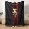 Chicago-Bulls Logo Flannel Blanket, Soft Polyester, Modern Design, All-Season for Camping, Travel, Gifts for holidays or birthdays