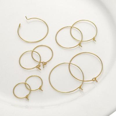 Медные круглые серьги для изготовления ювелирных изделий своими руками, аксессуары для рукоделия