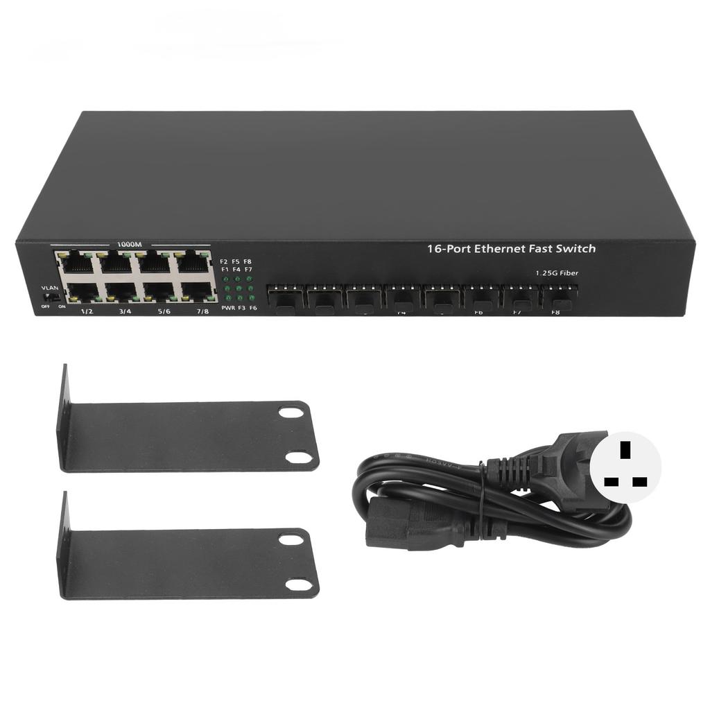 Gigabit Ethernet Switch 16 Ports CAT5e CAT6 10 100 1000M Auto Negotiate Computer Networking Switch