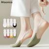 Женские носки женские летние хлопковые носки с неглубокой горловиной силиконовые нескользящие невидимые носки прозрачные носки с подвязками