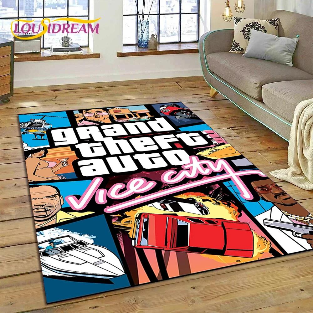 3D Игровой ковер Grand Theft Auto для гостиной, спальни, домашнего декора, противоскользящий коврик-подстилка для дивана, прикроватный коврик
