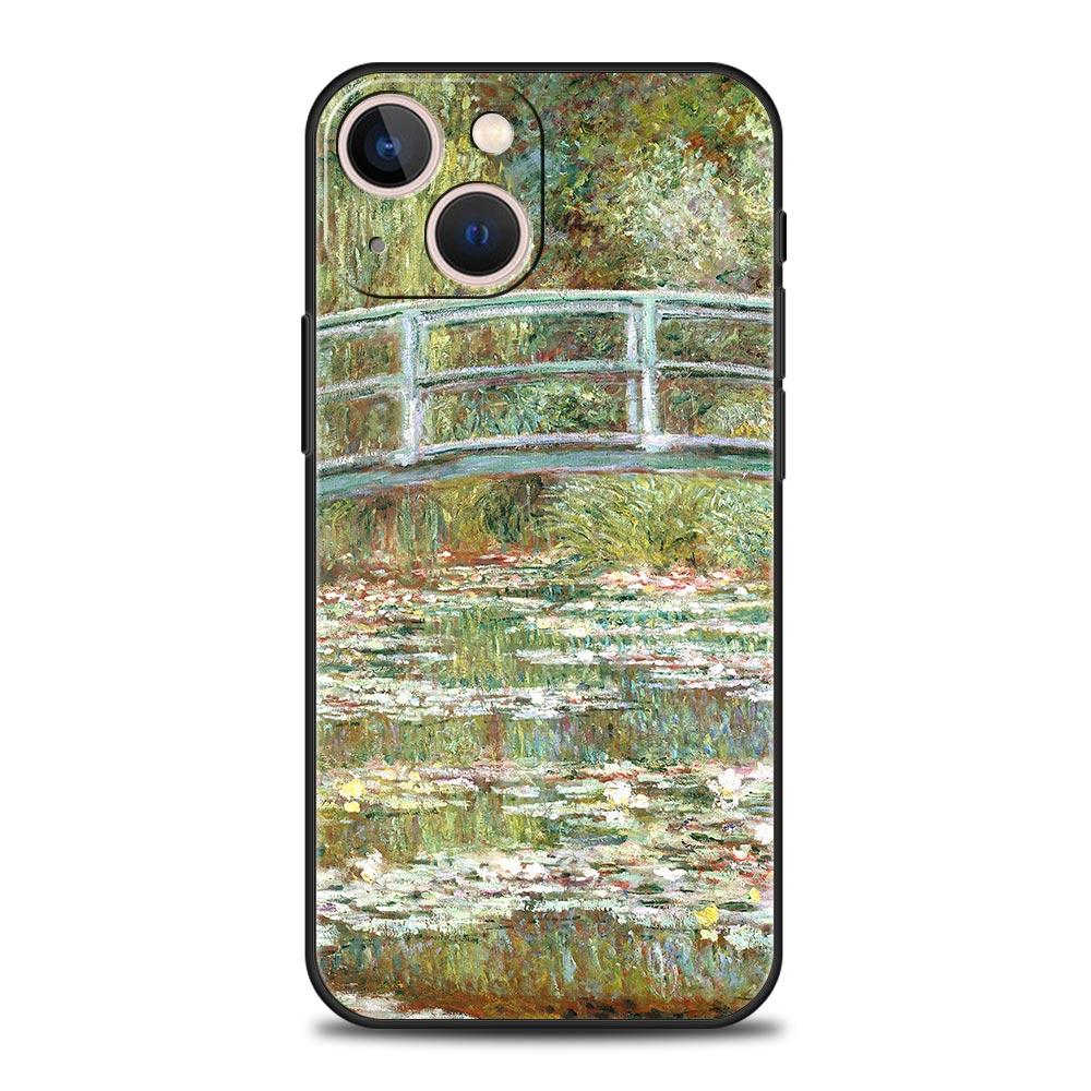 Claude Monet Impressionism Painter Luxury Soft Phone Case For iPhone 13 15 14 12 11 Pro MAX XR X SE XS 7 8 Plus Silicone Cover