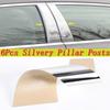 6Pcs Silvery Pillar Posts Car Trim Parts Fit For Kia Sorento XM 2010-2014 Auto Exterior Door Window Posts Stickers Accessories