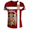 Serbia Men Women Casual T-shirt Serbia Flag National Emblem 3d Printed Oversized Loose Tshirt Fashion Harajuku Hip Street Tops