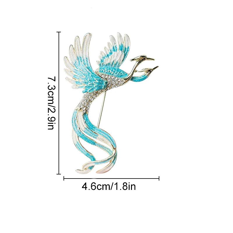 1 шт. Ювелирные аксессуары для женщин Одежда Пальто Многоцветная Летающий Феникс Изысканная Брошь Булавка Птица Корсаж