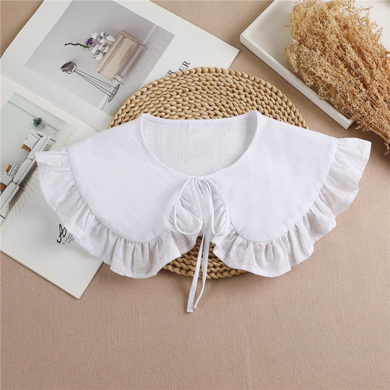 Lace Fake Collar Women Detachable Collars For Women False Collar Embroidery Floral Lolita Lapel Half Shirt Shawl Wrap Decoration