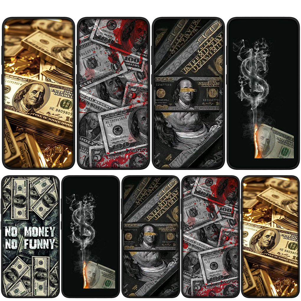 Чехол для iPhone 16 15 Xiaomi Redmi Note 14 13 12 11 Pro Max X 8 9 16e Samsung Galaxy S25 S24 S23 Moto G85 OPPO Huawei Money 100 Dollars 1 Phone Case