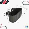 KOTARBAU® Balcony Box Flowerpot for Railing Oval Rustic Gray 400 MM Set of 2