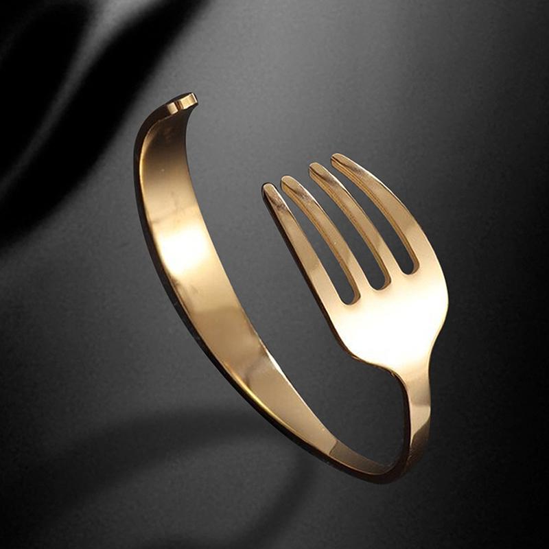 Креативный модный браслет-вилка для женщин и мужчин, персонализированный простой открывающийся регулируемый браслет, аксессуары для изысканных ювелирных изделий, подарки