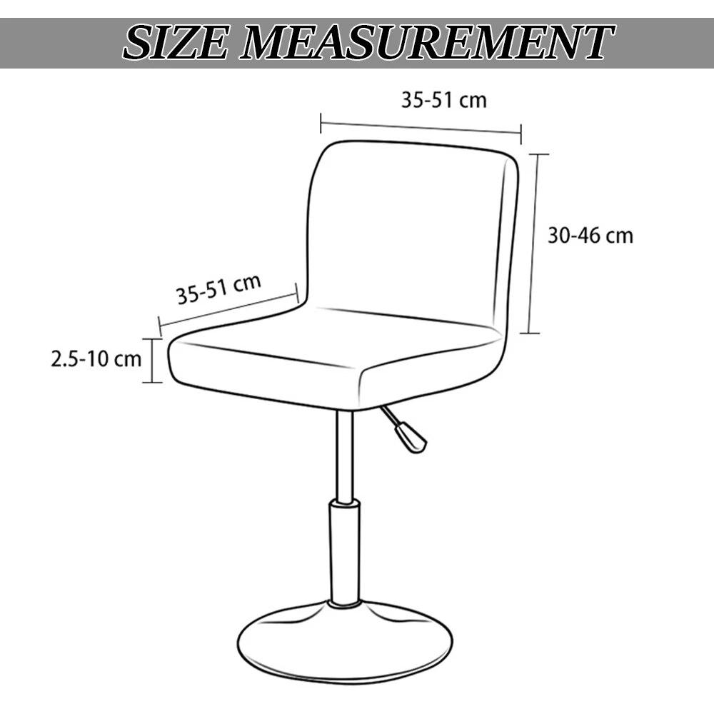 Эластичный однотонный короткий чехол на заднюю панель из спандекса, чехол на барный стул, безрукий чехол на сиденье для стула для отеля, банкета, чехлы на стул для гостиной