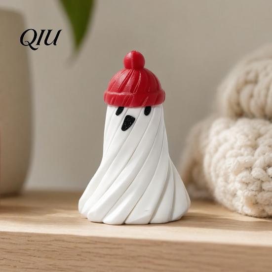 Table Decoration Gift Spiral Ghost Fidget Toy, Pass Through Mini Sensory Comfortable Grip Resin Halloween Party for Stress Anxiety Relaxing Desk Toy