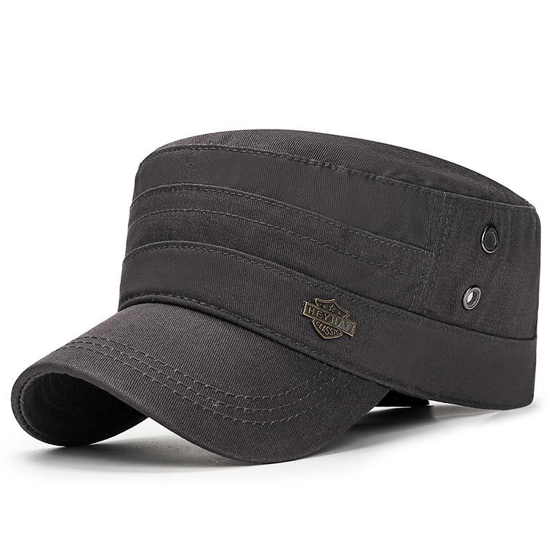 Мужская хлопковая кепка на весну и осень: Солнцезащитная шляпа для отдыха на открытом воздухе с железной этикеткой