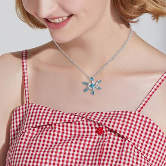 Женское ожерелье с подвеской в виде снежинки, ювелирные изделия, стильное женское ожерелье с подвеской для улицы