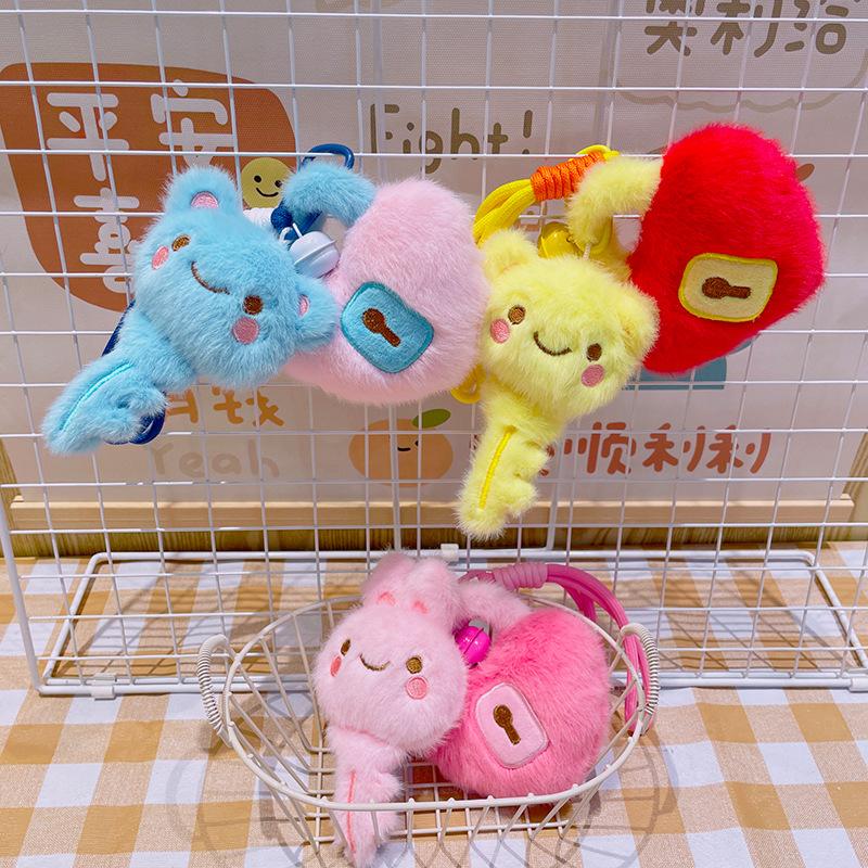 Креативные ключи любви, Куклы для пары, Плюшевые игрушки, Милые брелки, Подвески, Куклы для автомата с клешней