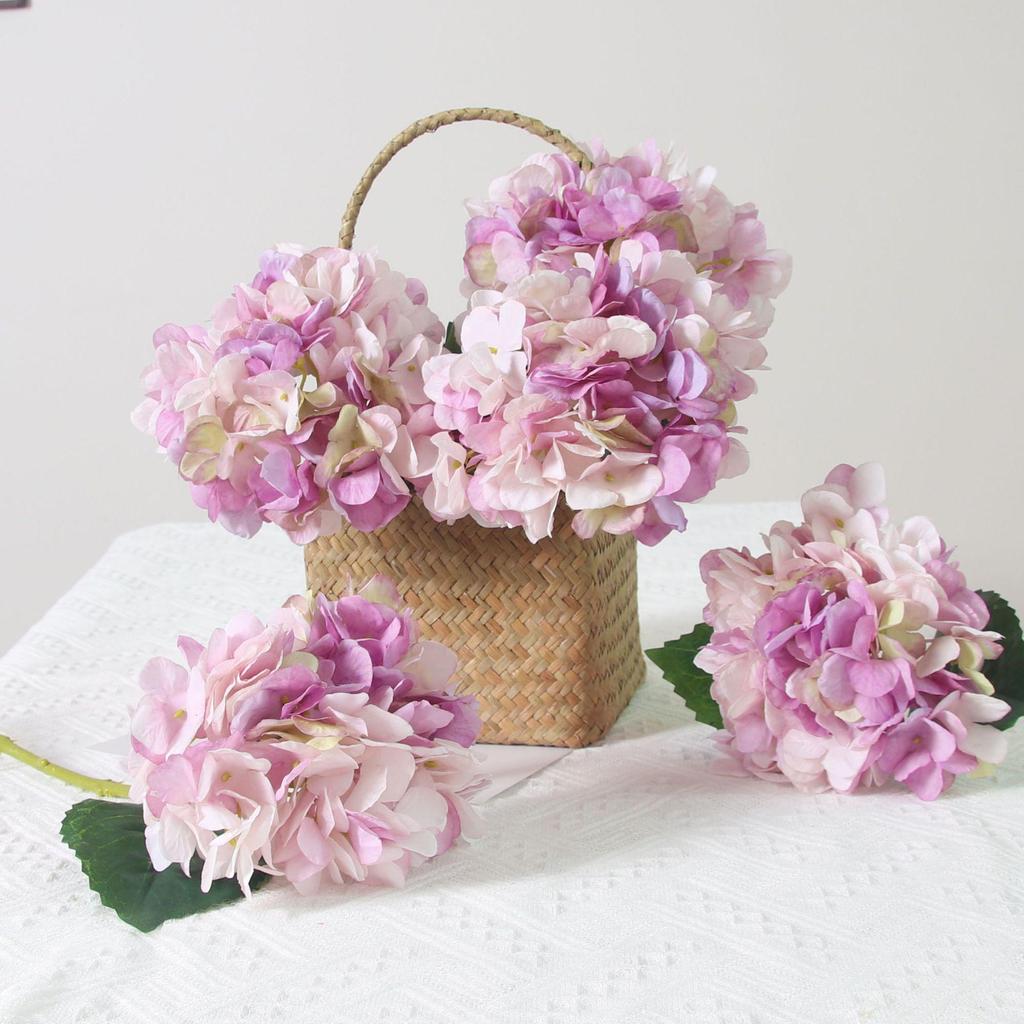Violet Hydrangea Simulation Wedding Flower Arrangement Ornaments