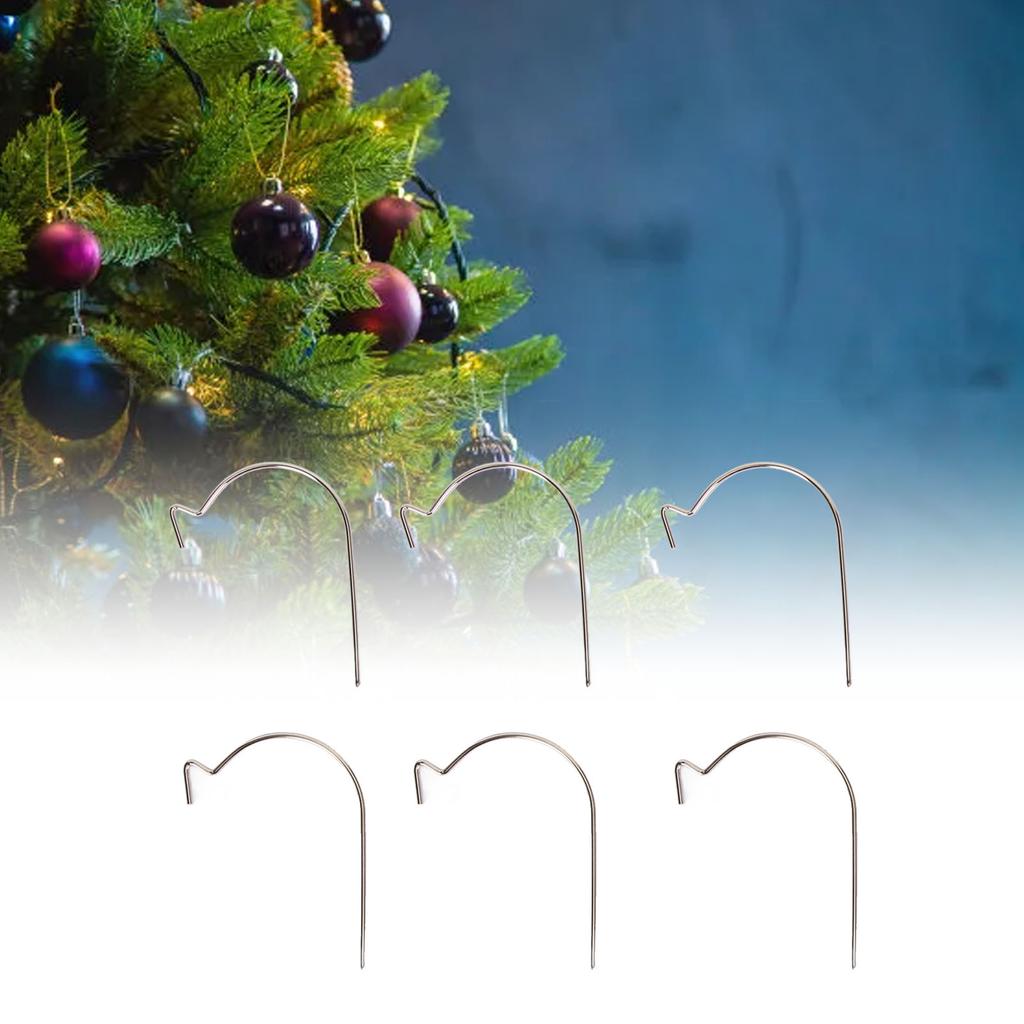 50 шт. крючков для рождественских украшений, декоративные, милые, прочные, легкие, портативные, для рождественской елки