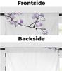 Purple Cherry Kitchen Tier Curtains, Spring Sakura Floral Cafe Curtains for Living Room,Bathroom,Dining Room Over Sink,Laundry