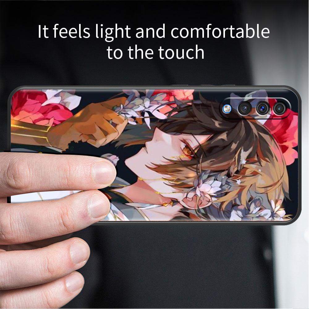 Чехол для Samsung Galaxy A50 A70 A30 A20s A20e A10 A40 A10s A10e M52 M51 M31 M30s M21, черный чехол для телефона Genshin Impact