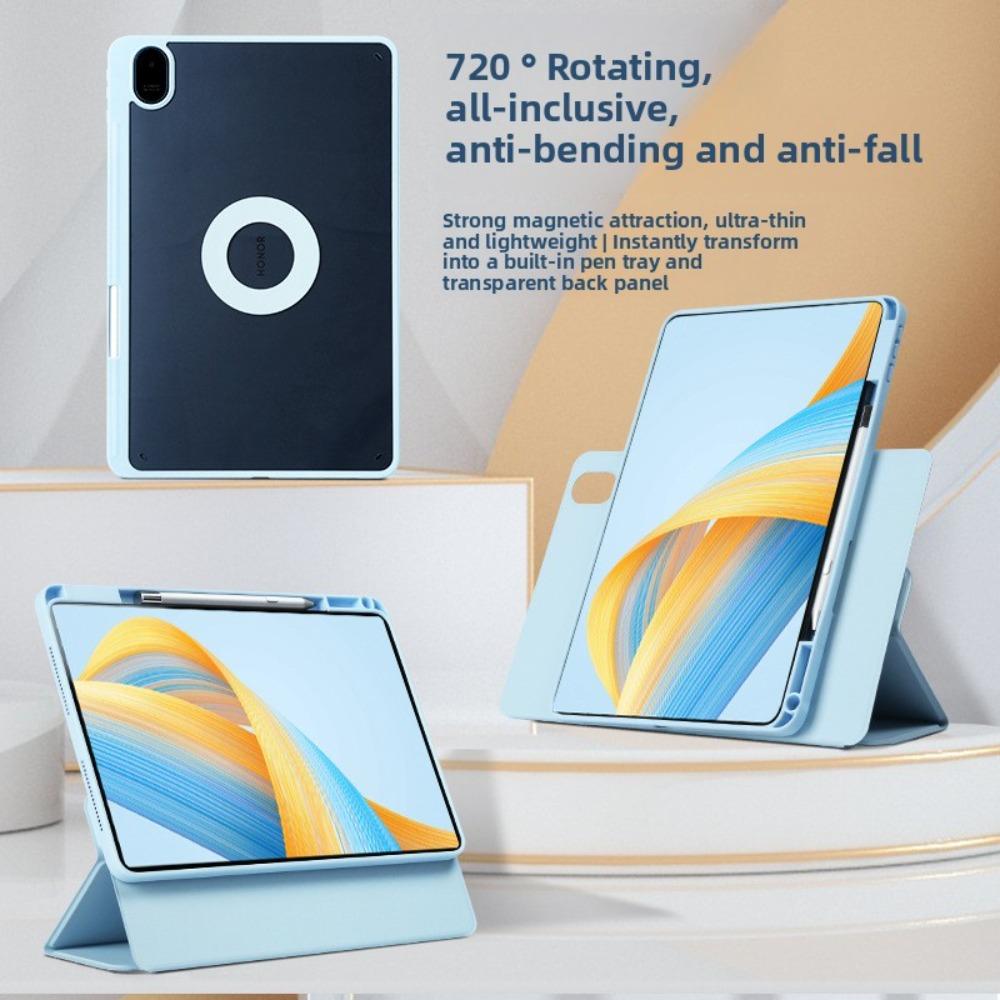 Кожаный чехол для Honor Pad GT2 Pro Magic Pad 3 с вращающимся на 720° магнитным кольцом V96 X7 Split X8A Обложка