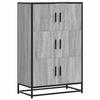 VidaXL Highboard Sonoma Grey 68x35x106.5 Cm Engineered Wood and Metal, Sideboard, Tall Storage Cabinet, 849072