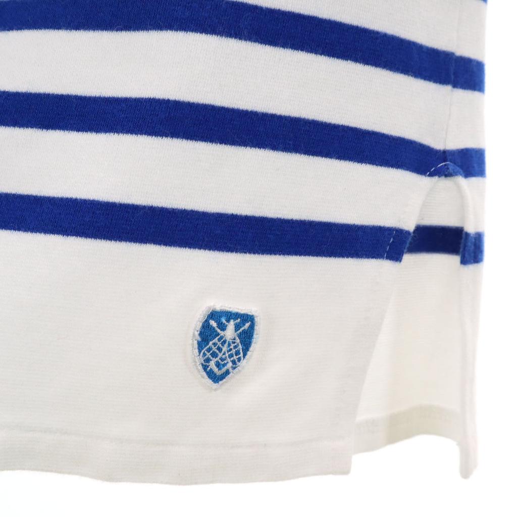 Orcival SOULEIADO Exclusive Made In France Border Pattern Short Sleeve Boat Neck Basque Shirt Women Used