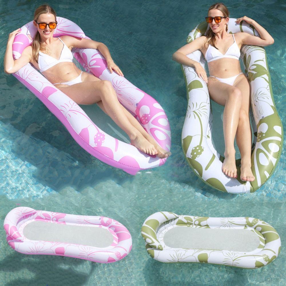 Air Mattresses Foldable Water Hammock PVC Inflatable Water Hammock Inflatable Floating Row  Adult