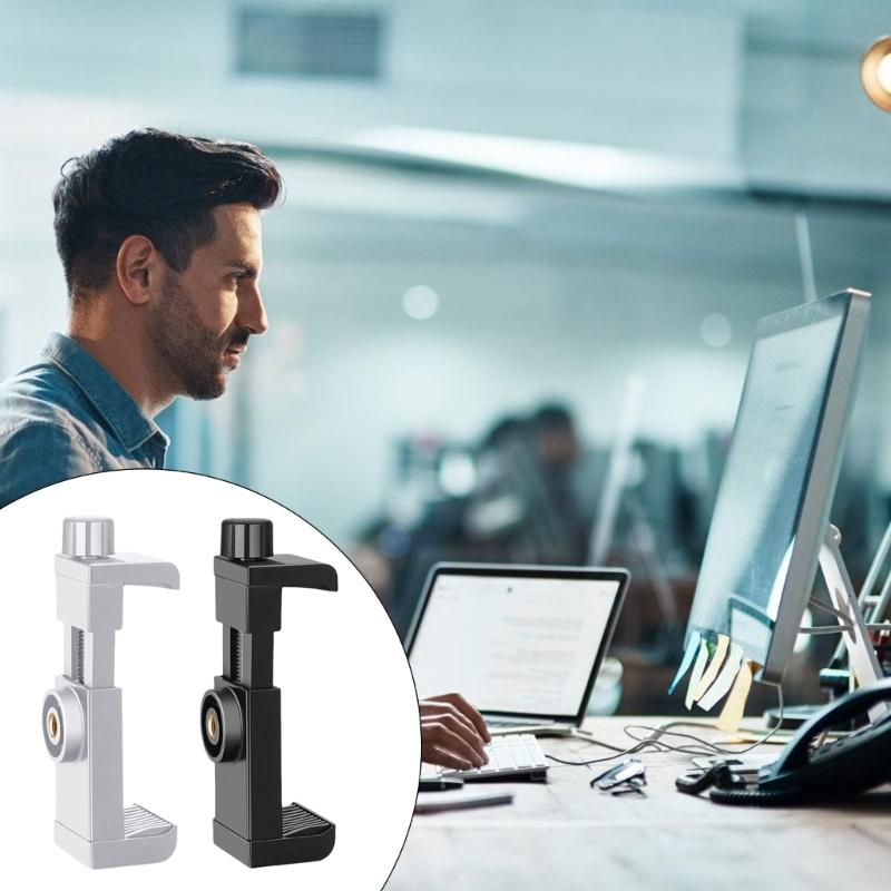 Многоцелевой зажим с винтовым креплением 1/4" для камер, телефонов и камер видеонаблюдения. Стабильный и портативный.