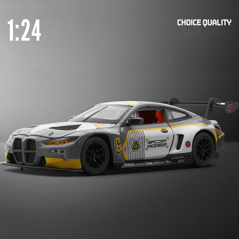 1:24 BMW M6 GT3 M4 BMW CSL Racing Car Free Wheeling High Light Sport Racing Car Model Toy Diecast Metal Alloy Miniature Replica