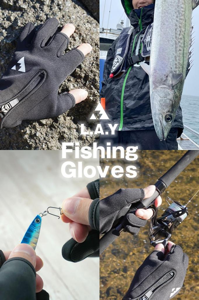 Рыболовные перчатки L.A.Y для осени, зимы и весны, теплые, на флисовой подкладке, разработаны для рыболовов, сделаны в Японии, легкие, дышащие, нескользящие, для