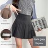 Tweed Plaid High Waist Pleated Skirt  Autumn and Winter Skinny A-line Skirt Large Size Autumn and Winter Models