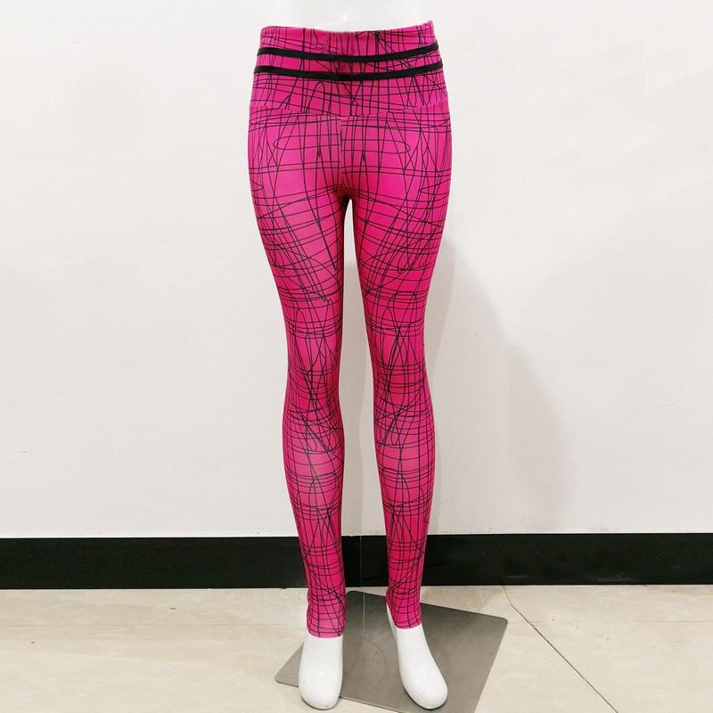 Fashionable Women's Pants with High Waisted Printed Fitness Base and Yoga Pants