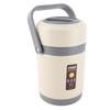 Thermal Cooker Pot Stainless Steel Mini Portable Constant Temperature Heat Preservation Lifting Pot Beige