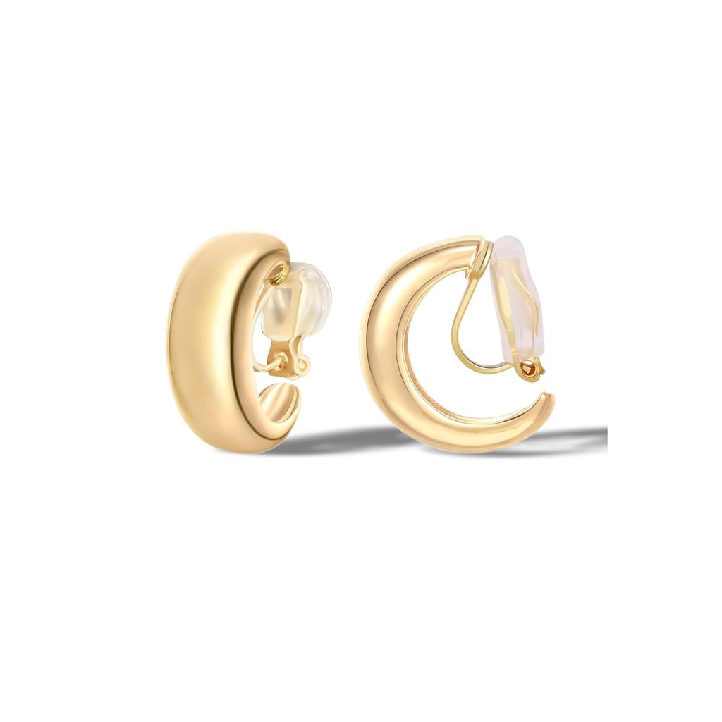 Personalized geometric painless hollow ear clips